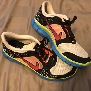 Size 10.5 Nike iD Free Run shoes